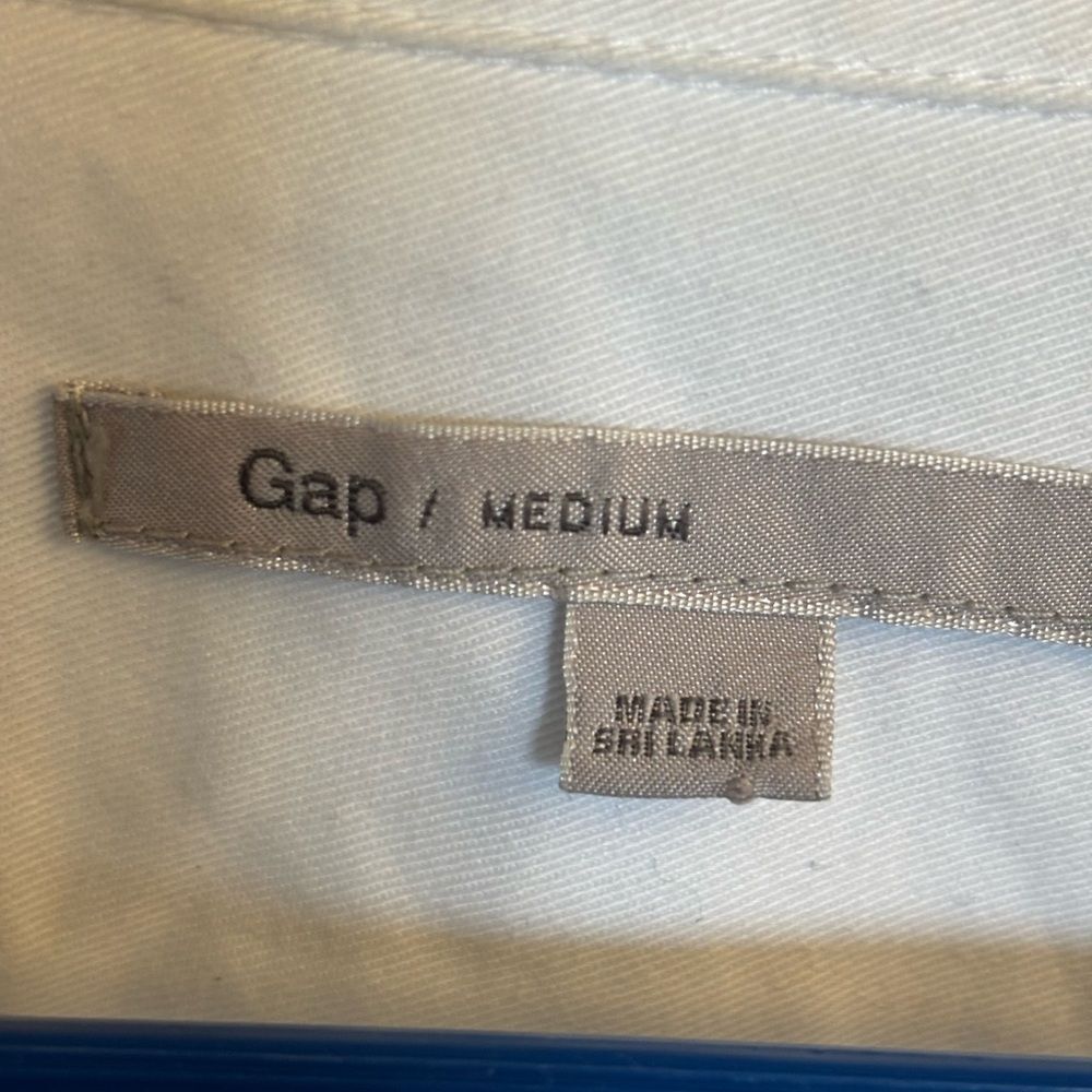 GAP Winter White Button-Up Shirt Dress - Picture 3 of 8